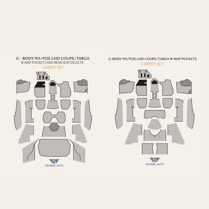 1974-76 Porsche 911 Targa Complete Interior Carpet Kit