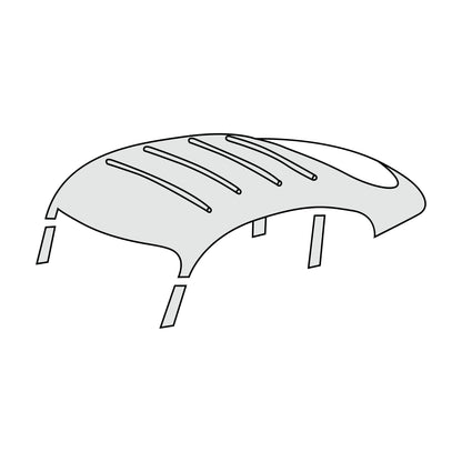 1989-93 Porsche 911 964 Coupe Without Sunroof Headliner