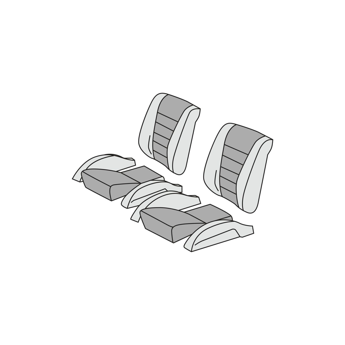 1965-71 Porsche 911 Sport Seats Front Seat Cover Kit