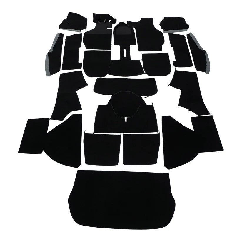 1983-85 Porsche 911 Cabriolet with Pocket Kick Panels Complete Interior Carpet Kit