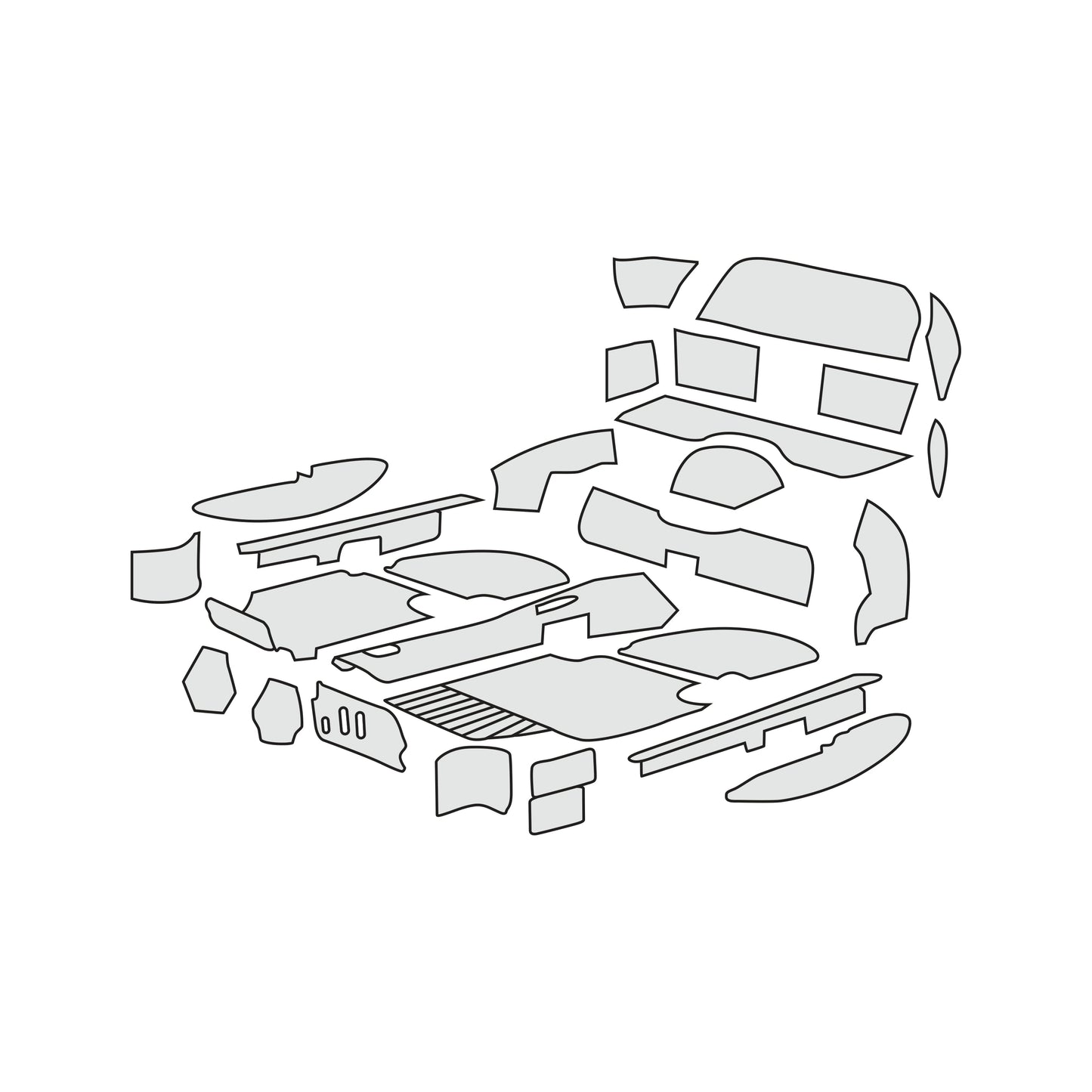 1986-89 Porsche 911 Cabriolet with Molded Kick Panels Complete Interior Carpet Kit