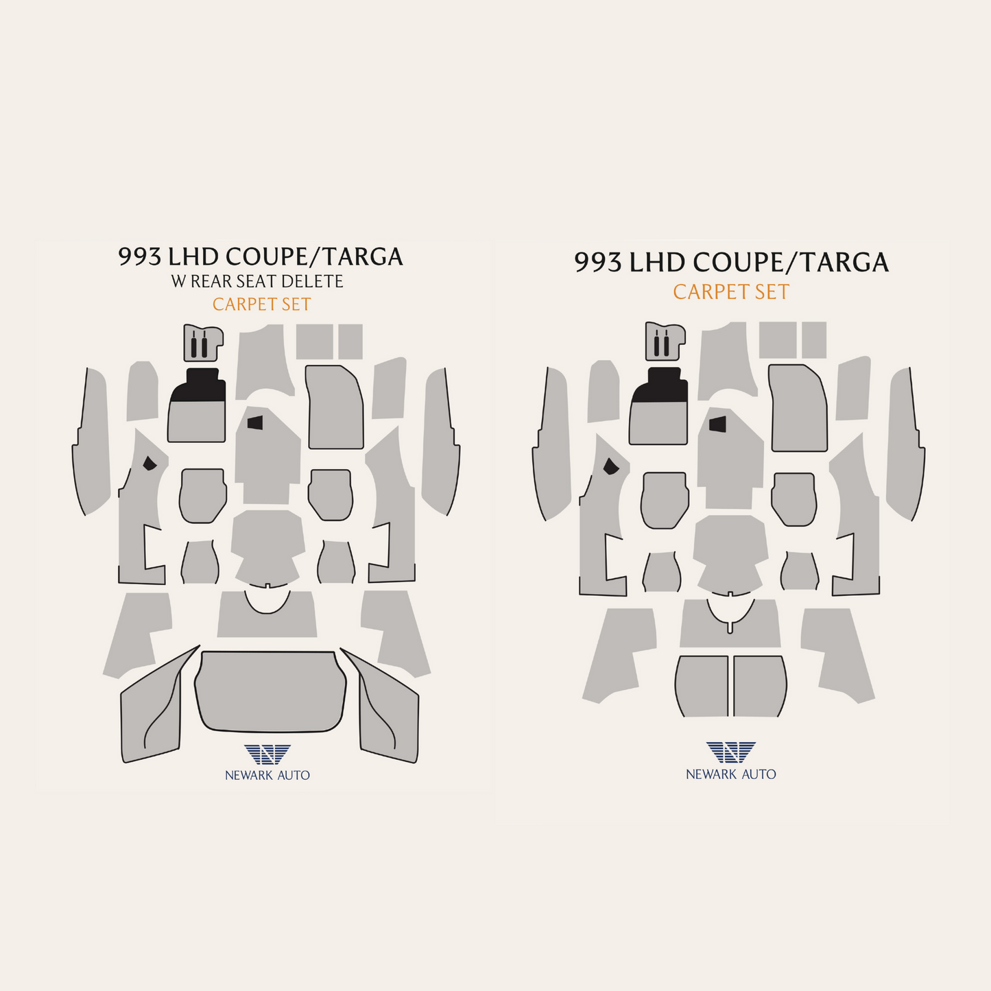 1994-98 Porsche 911 993 Coupe Complete Interior Carpet Kit