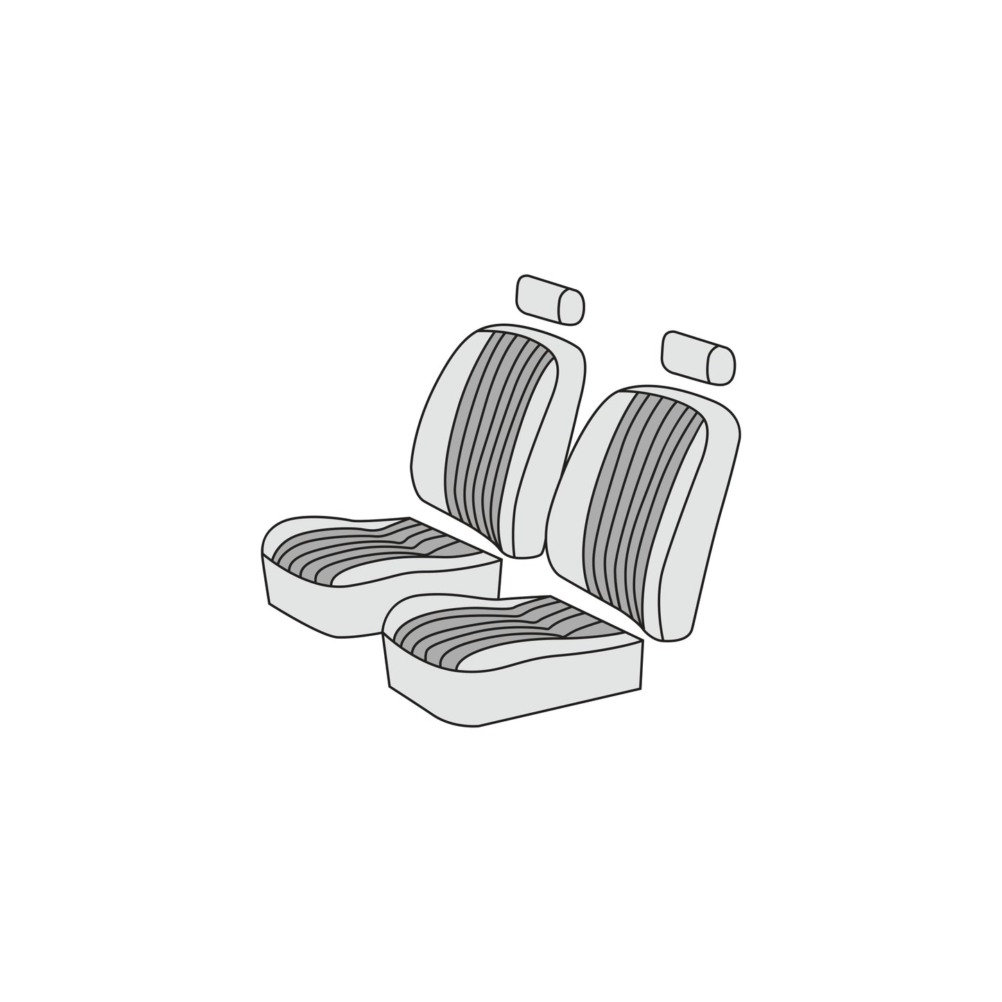 1969 Porsche 912 Comfort Seats Front Seat Cover Kit