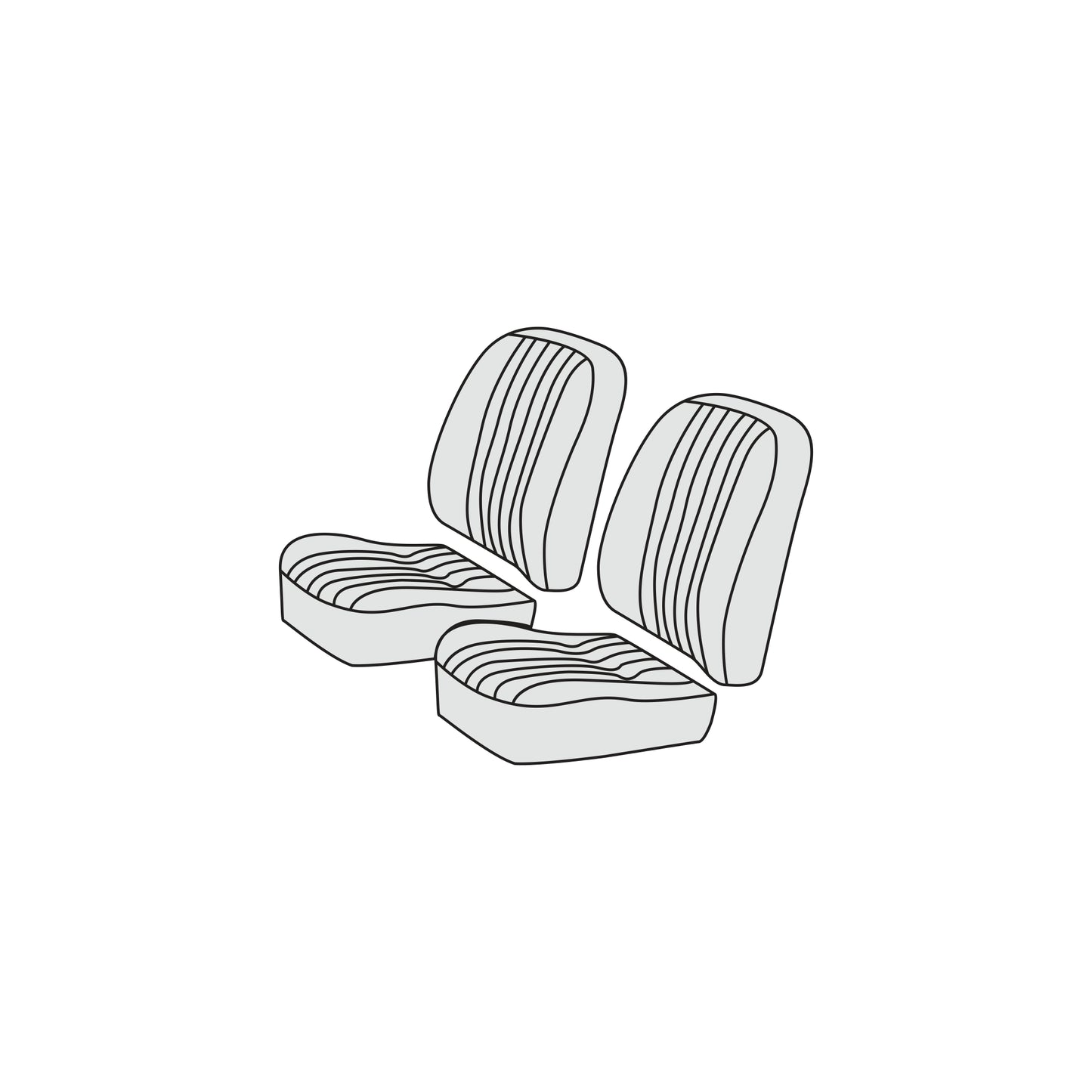 1965-68 Porsche 912 Comfort Seats Front Seat Cover Kit