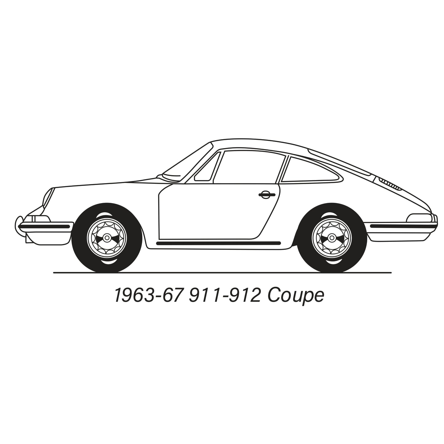 1966-73 Porsche 911 Coupe Rear Seat Cover Kit