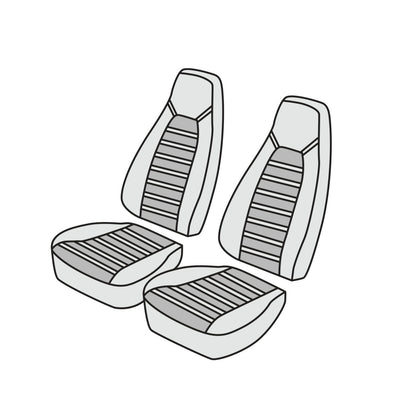 1974-76 Porsche 911 Comfort Seats Front Seat Cover Kit