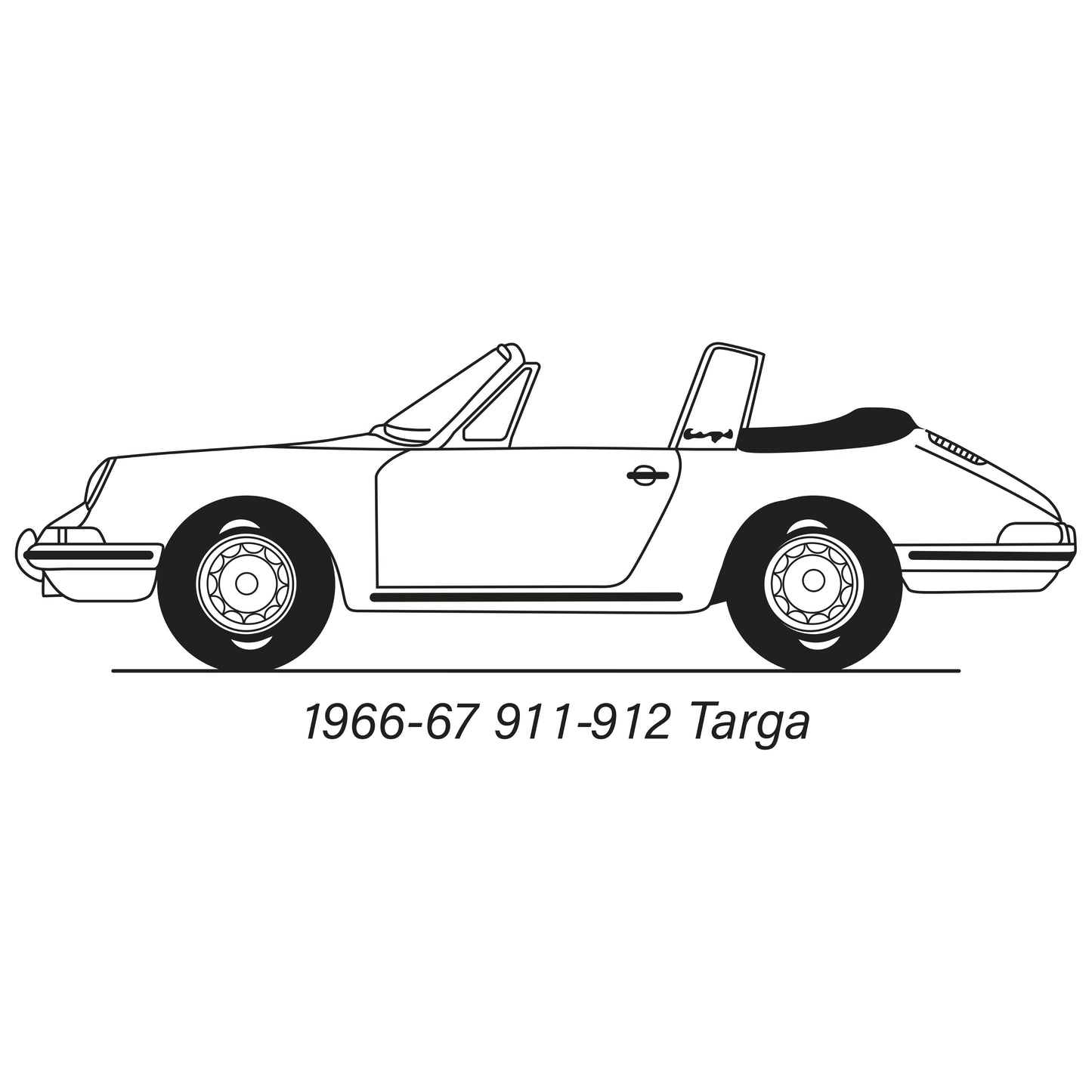 1966-69 Porsche 912 Targa Rear Seat Cover Kit