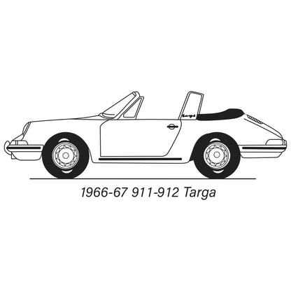 1966-69 Porsche 912 Targa Rear Seat Cover Kit