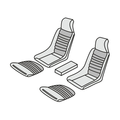 1972-76 Porsche 914 Moveable Passenger Seat Front Seat Cover Kit