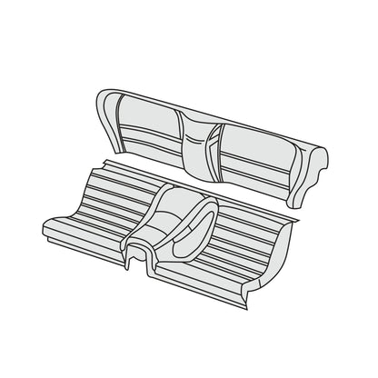 1990-91 Porsche 944 Cabriolet Rear Seat Cover Kit