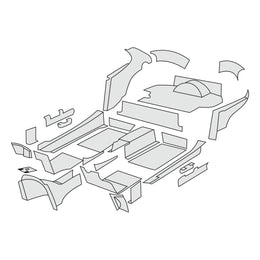1990-95 Porsche 968 Cabriolet Complete Interior Carpet Kit