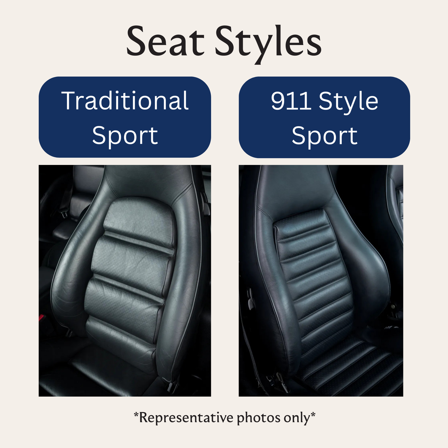 1977-95 Porsche 928 Sport Seat Front Seat Cover Kit