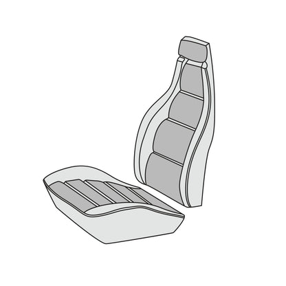 1977-84 Porsche 928 Standard Seat Front Seat Cover Kit