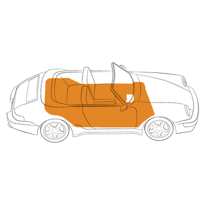 1990-98 Porsche 911 2Dr Cabriolet Complete Auto Carpet Kit