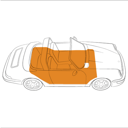 1967-69 Porsche 912 Targa Complete Auto Carpet Kit