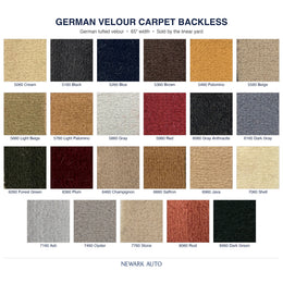 German Velour Carpet Backless