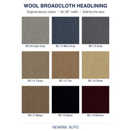 Wool Broadcloth Headlining